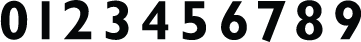 Gil Sans Bold 0-9