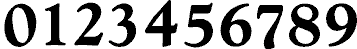 Goudy Extra Bold 0-9