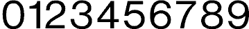 Helvetica Light 0-9