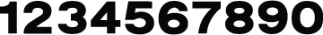 Helvetica Bold Extended 0-9