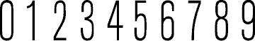 Ribbon Condensed 0-9