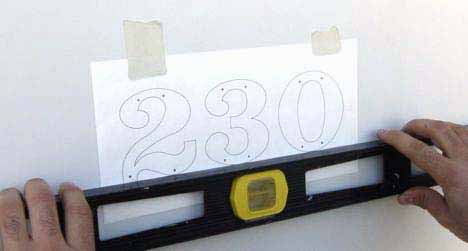 Step 1: Level and tape installation template