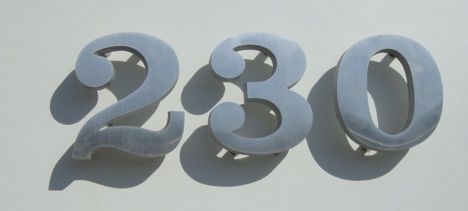 Finished house number installation